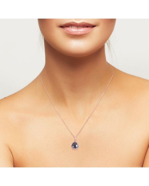 Artisan Metallic Pear Ice Diamond Princess Chain Necklace