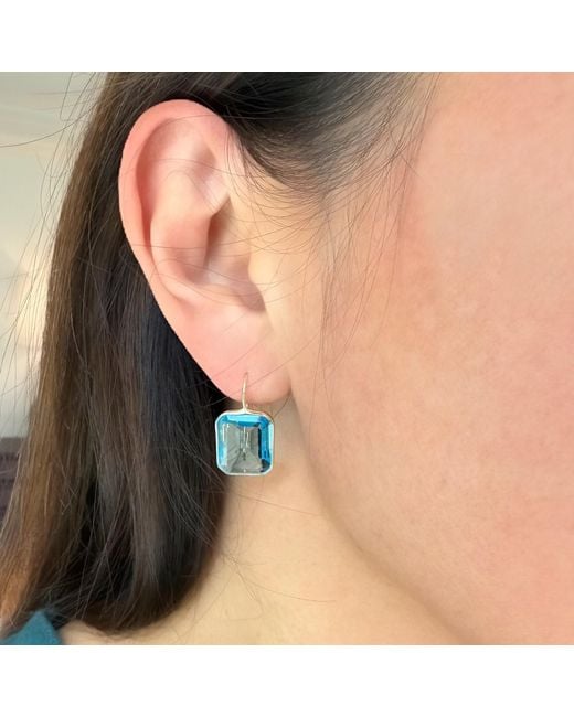 Hye Jane Jewelry Blue Medium Gemma Quartz Earrings