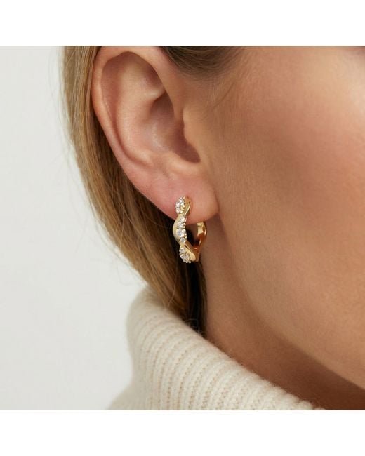 Sif Jakobs Jewellery Metallic Earrings Ellera Waves Altro Creolo