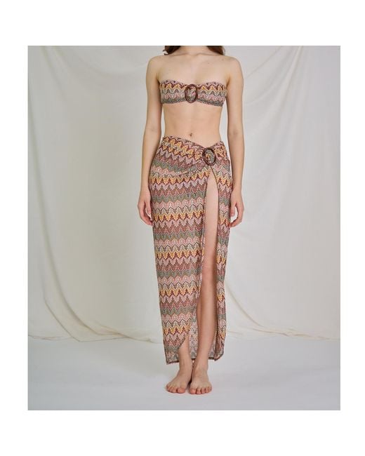 Aulala Paris Brown Neutrals Rose Blush Broderie Beach Sarong