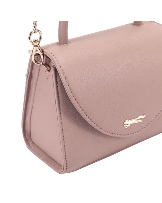 Paul Costelloe Pink Cilo Leather Crossbody Bag