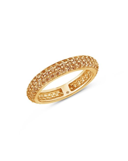 SALLY SKOUFIS Metallic Allure Petite Ring With Made Cz Diamond Stimulant