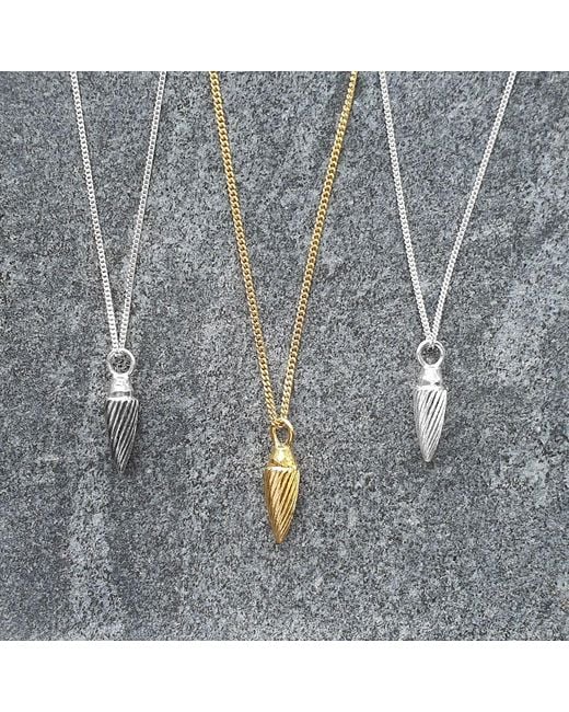 Edge Only Metallic Spiral Drop Pendant 18Ct Vermeil