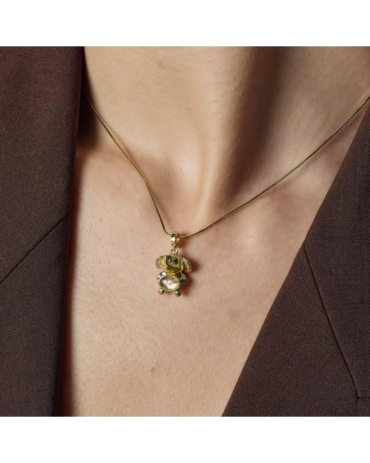 Freqnc Atelier Metallic Mini Elephant Charm