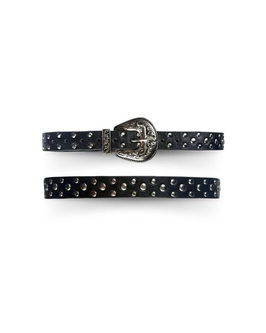 Indigolush Black Mini Studded Belt