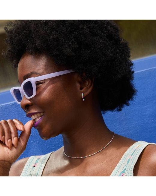 Dolcetto Designs Pink Bolla Hoop Earrings Vermeil And Enamel