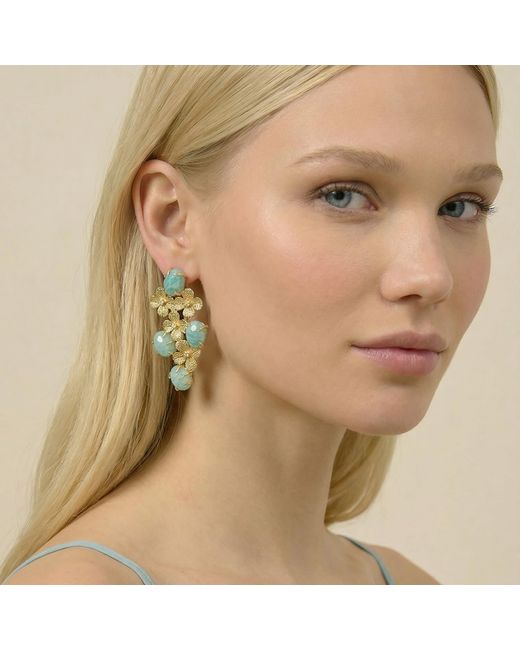 Sibylla Delphica Metallic Azure Blossom Earrings