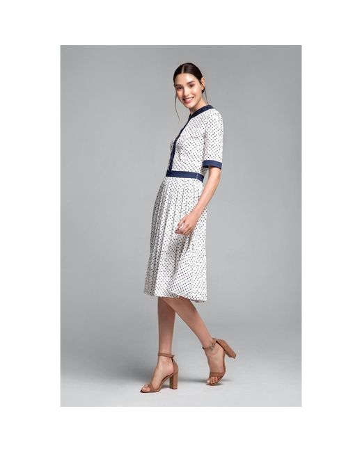 Rumour London White Verity Polka Dot Midi Dress
