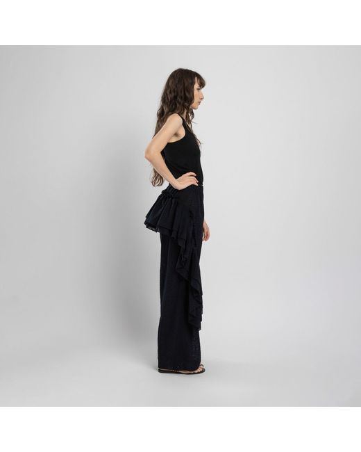 ARTISTA Black Drip Frill Pants
