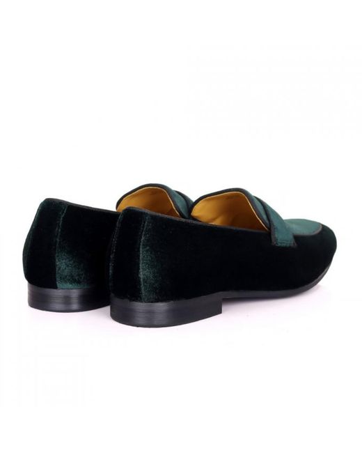 DAVID WEJ Blue Alfred Velvet Loafers – for men
