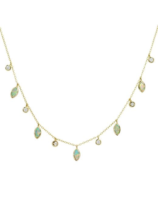 KAMARIA Metallic Drops Of Spring Opal Necklace
