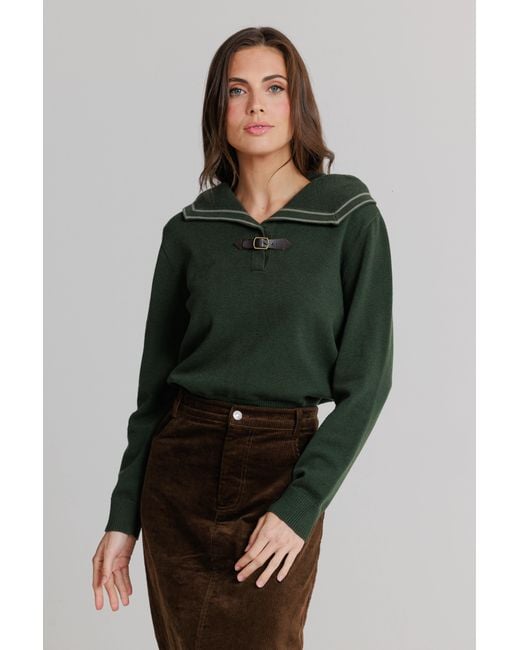 Lou&Up (Formerly Loup Clothing) Green Sailor Sweater