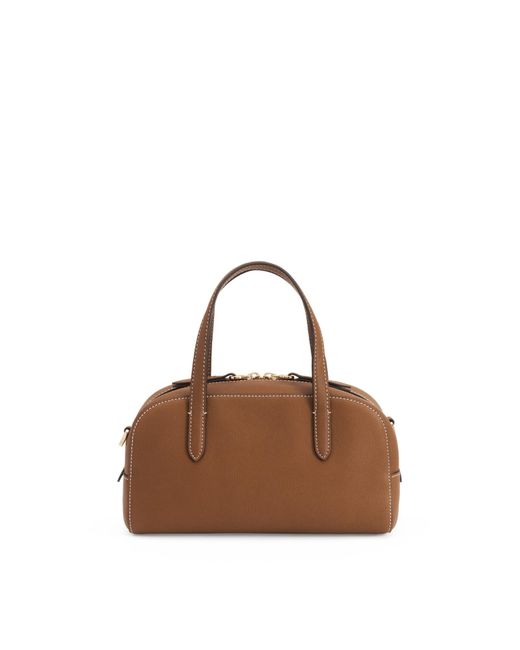 Orange Cube Brown Mosaic Boston Hand Bag