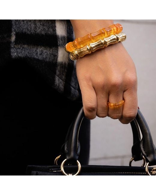 Gold & Honey Metallic Bamboo Ring