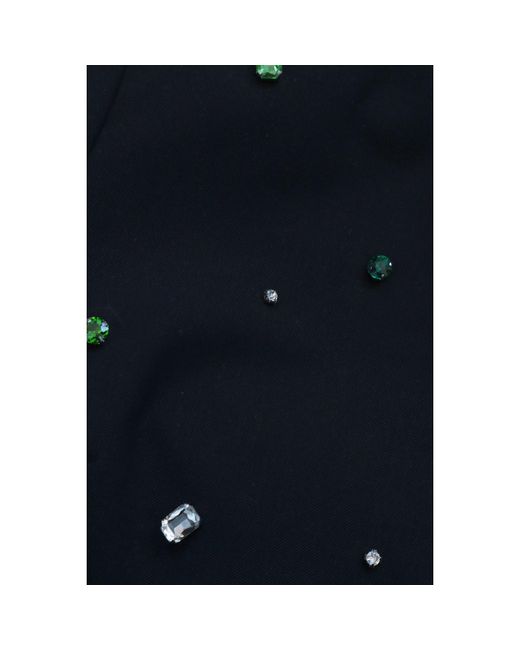 2KStyle Blue Candy Evening Crystal Hand-Embellished Cropped Jacket