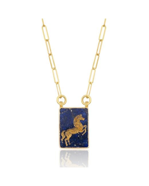 Ece London Blue The Horse Necklace