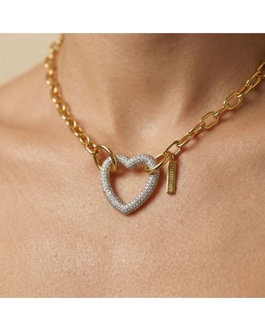 Jaredjamin Metallic Heart Pavé Clicker Clasp