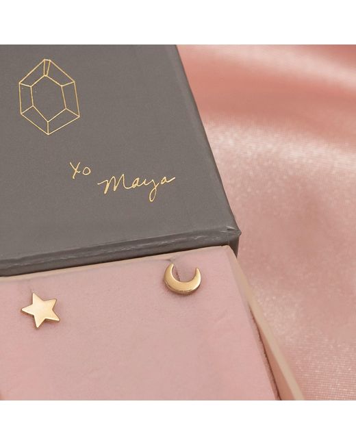 Maya Brenner Pink 14K Charm Stud