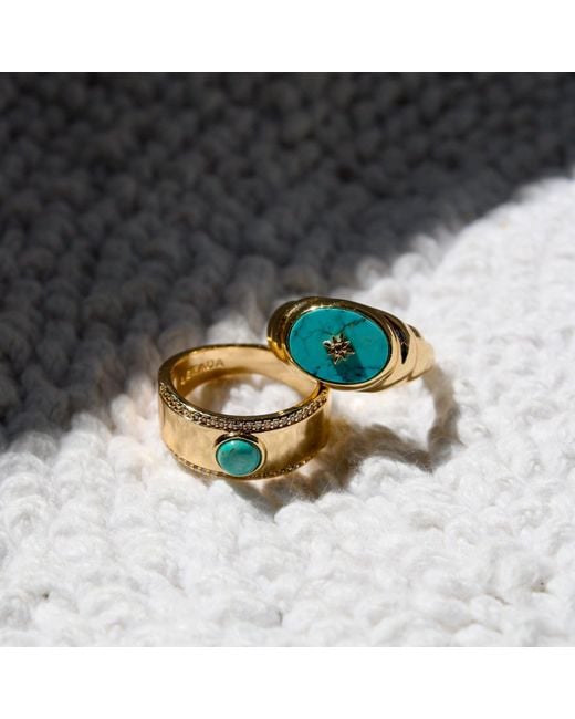 Leeada Jewelry Metallic Fortuna Cigar Ring