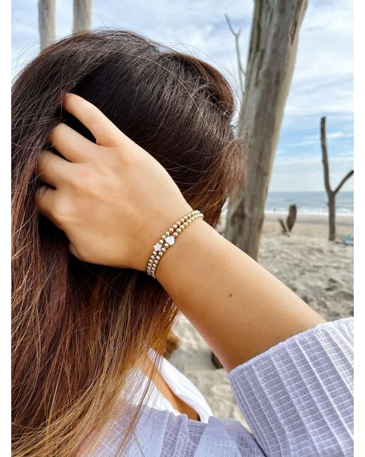 Olivia Le Metallic Star Pearl Bracelet