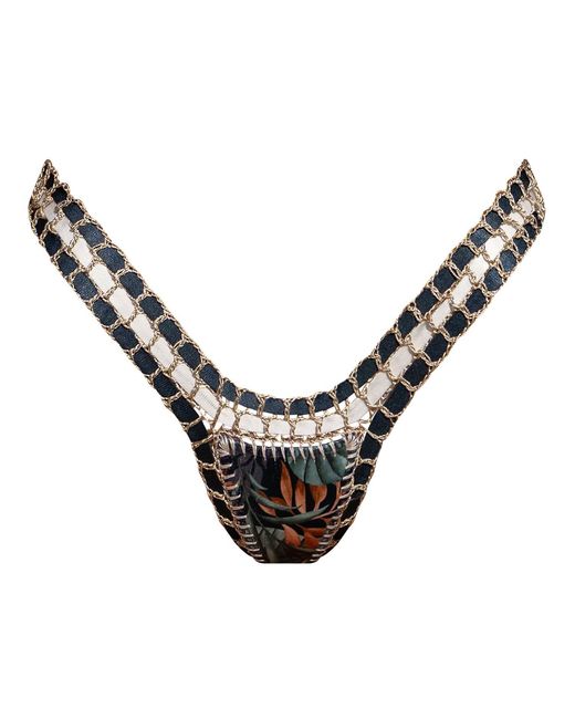 Luxsea Swimwear Black Belize Tropical Crochet Bikini Bottom