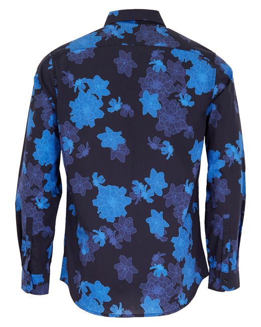 Lords of Harlech Blue Norman Softbloom Shirt for men