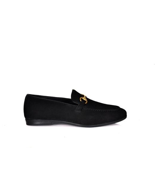 DAVID WEJ Black Lorenzo Suede Loafers for men