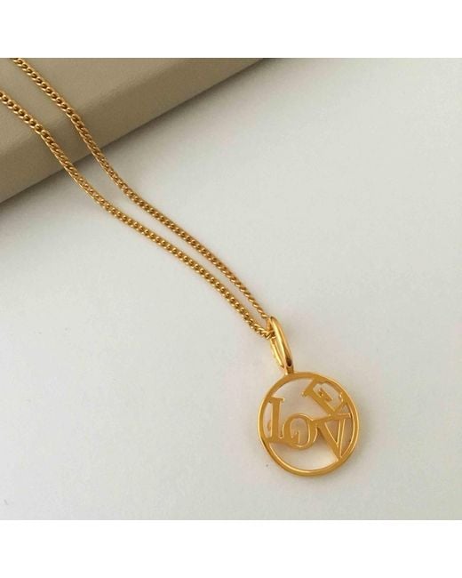 Katie Mullally Metallic Love Medallion Plated Necklace