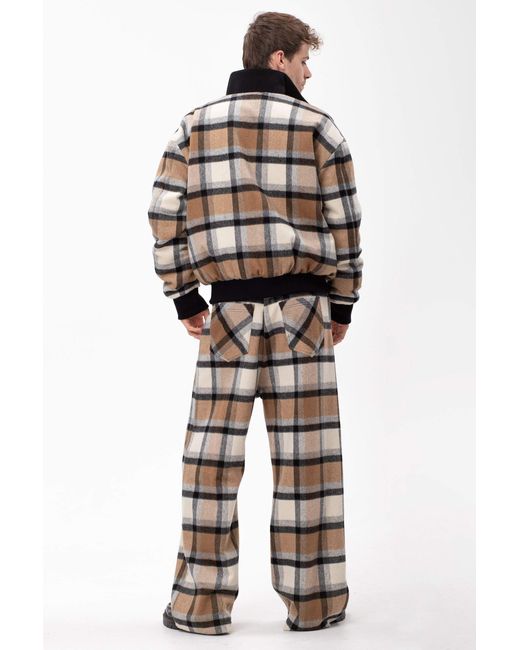 Maison Bogomil Multicolor Plaid Bomber Jacket for men