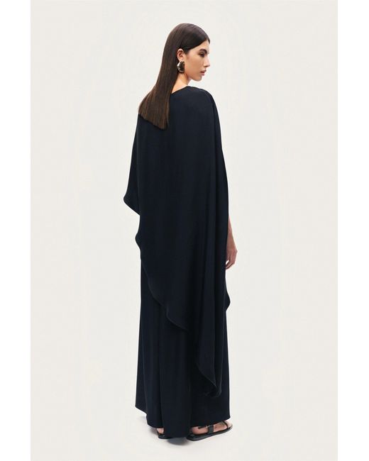 Nocturne Black Draped Cape Blouse