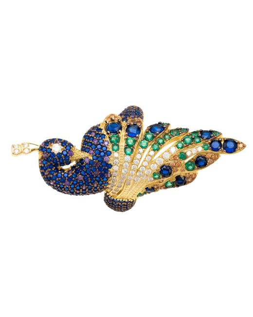 Latelita London Blue Peacock Cocktail Ring Gold