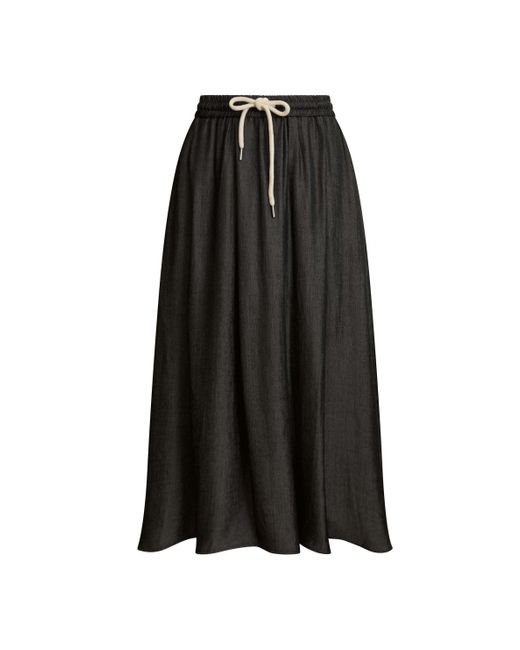 James Lakeland Black Draw String Maxi Skirt