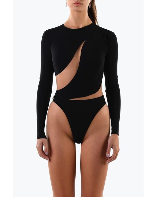 Room 24 Black Lorena Bodysuit