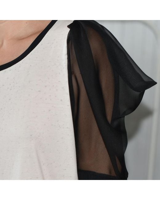 Laura Daili Black Neutrals Dandelion Whisper Cotton & Silk Blouse