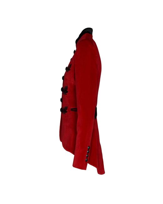 The Extreme Collection Embroidered Blazer With Mandarin Collar