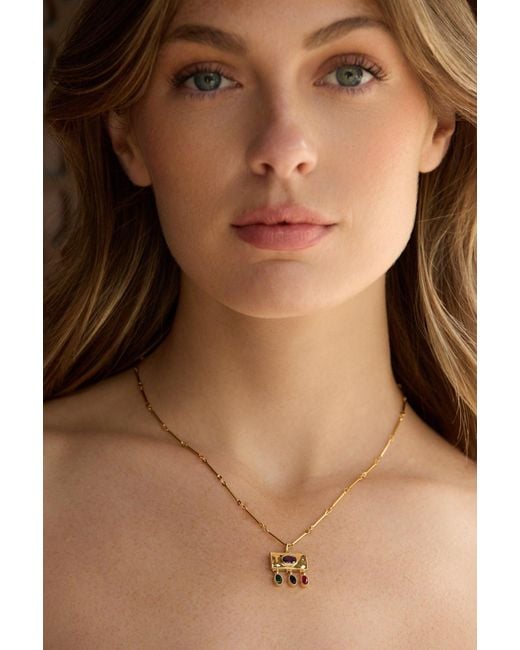 Adriana Pappas Designs Metallic Bejeweled Necklace