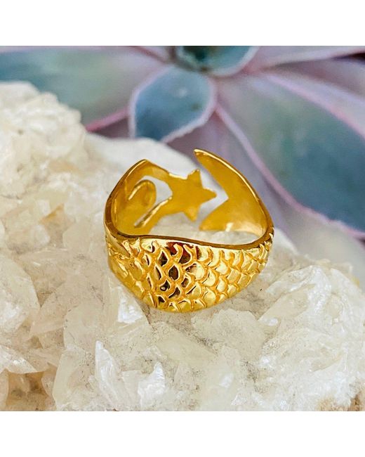 Lexi Jewelry Yellow She's My Lady Adjustable Mermaid Ring
