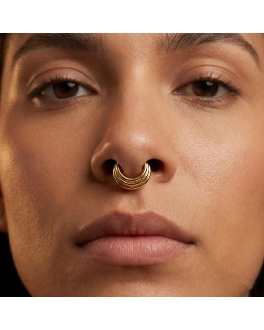 Zahav Jewelry Metallic 10K Solid 16G 8Mm Clicker Nose Hoop