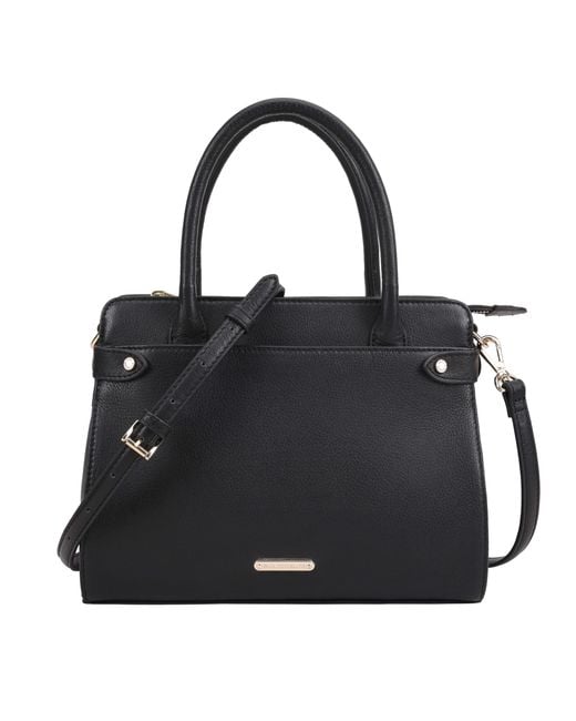 Paul Costelloe Black Trishuli Leather Satchel Bag