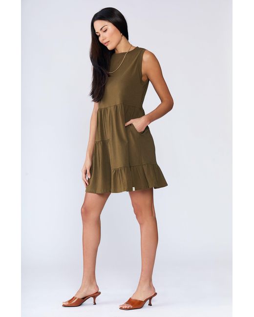 LOVETRUST Green Josephine Tiered Dress