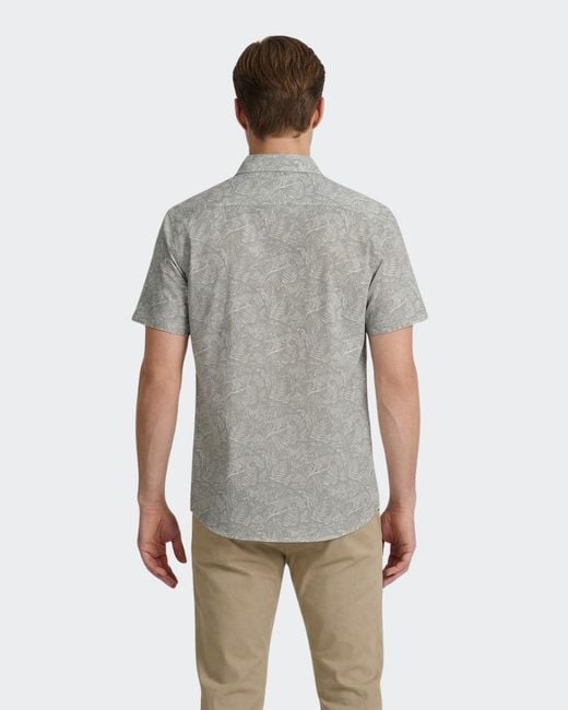 Vustra Gray Leopard & Toucan Button-Down Shirt for men