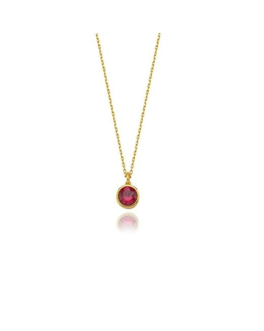 LINYA JEWELLERY Metallic Cosmic Chain Zodiac Necklace Birthstone