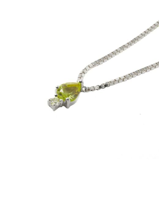 NASI SILVER Green Pear Atarah Necklace- Peridot & Topaz