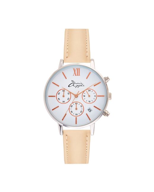 Bermuda Watch Company Annie Apple Marseille White, Rose Gold & Silver Multifunctional Interchangeable