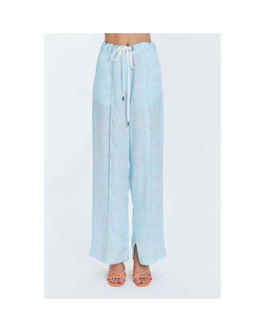 Monosuit Blue Cozy Loose Fit Wide-Leg Pants