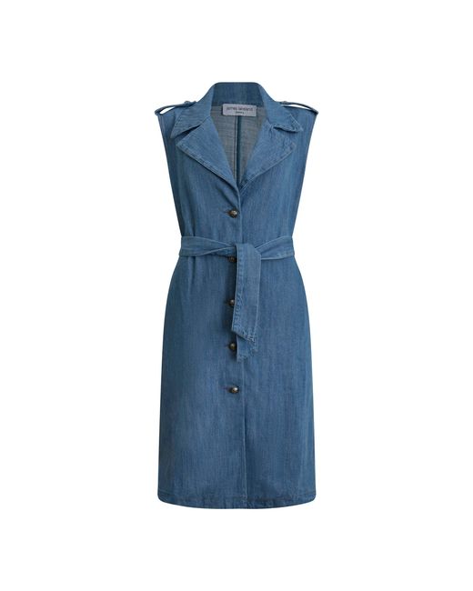 James Lakeland Blue Long Denim Gilet