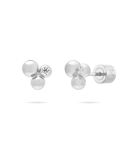 Meulien Metallic Bubble Cluster Stud Earrings