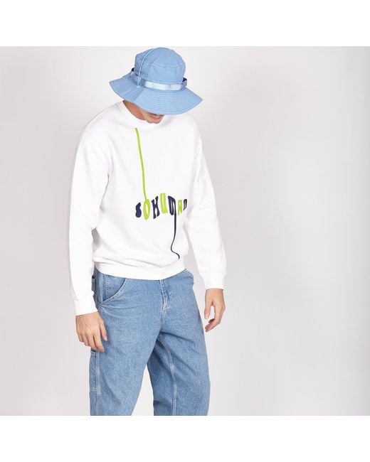 SOHUMAN White Damu Organic Cotton Sweatshirt