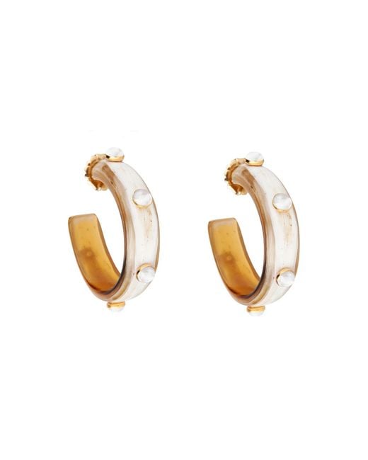 Bounkit Metallic Eliza Hoops Mother Of Pearl