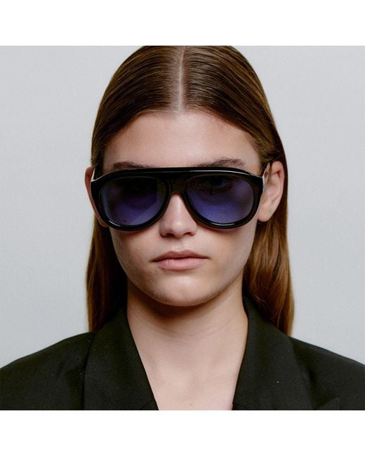 A.Kjærbede Blue Neutrals Rio Sunglasses Demi Tortoise